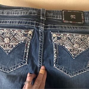Miss me Women's Blue Embellished Jeans
